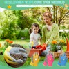 3Pairs Kids Gardening Gloves for Age 3-12, Non-Slip Rubber Coated