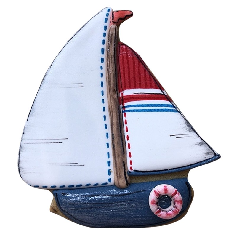 LILIAO Nautical Sailboat Cookie Cutter, 3.7", Biscuit Bread Sandwich Cutters,