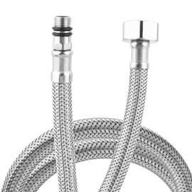 Pack of 2 Kitchen/Basin Monobloc Mixer Tap Connectors Flexible Pipes Tails British Standard Pipe M10 x1/2 Fitting 400mm Long (400mm)