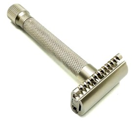 Parker Safety Razor, LA VARIANTE PEINE ABIERTO - Maquinilla de afeitar de seguridad de doble filo ajustable, personaliza tu afeitado con un giro del d
