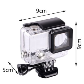 Protective Case Waterproof Housing with Lens for Gopro Hero 3 + Hero 4 Action Camera with Mounting Screws and Base Protection Underwater 45M Protective Case