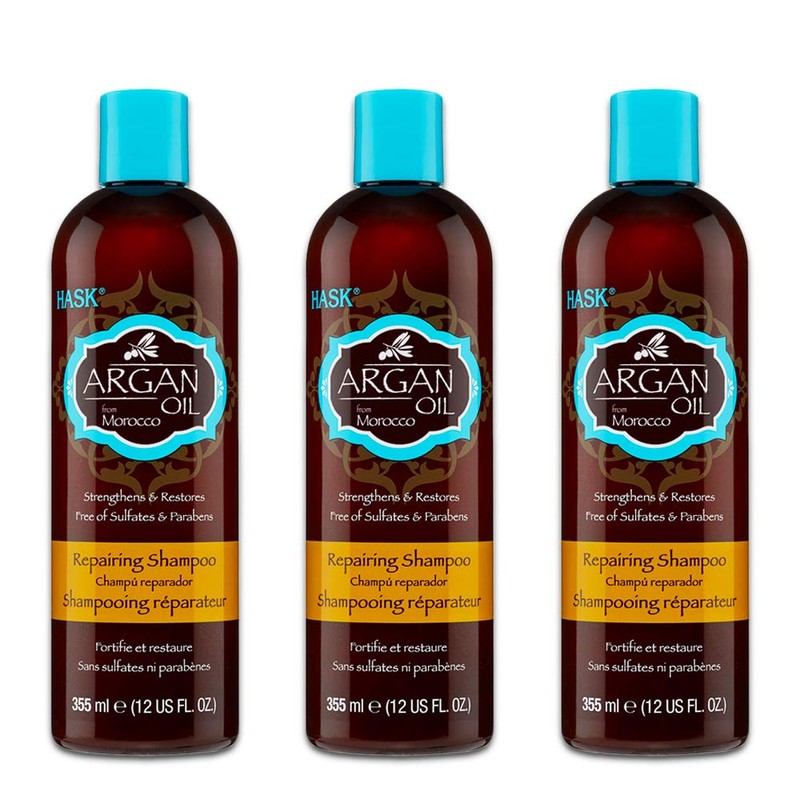 Hask Argan Oil Shampoo Repairing 12oz (3 Pack) by Hask
