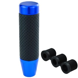 Temzzer Gear Shift Knob 5 Inch Shifter Lever Head Aluminium for Most Manual Automatic Vehicles (Blue)