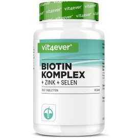 vit4ever Biotin Complex - 365 Tablets - with Selenium & Zinc