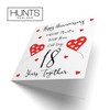 Hunts England - 18th Wedding Anniversary Card - 18 Years