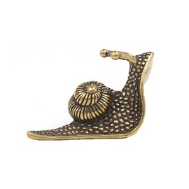 Vintage Solid Brass Small Snail Figurine - Cute Desk Decor for Collectors - Perfect Office or Home Accent(Small Snail)