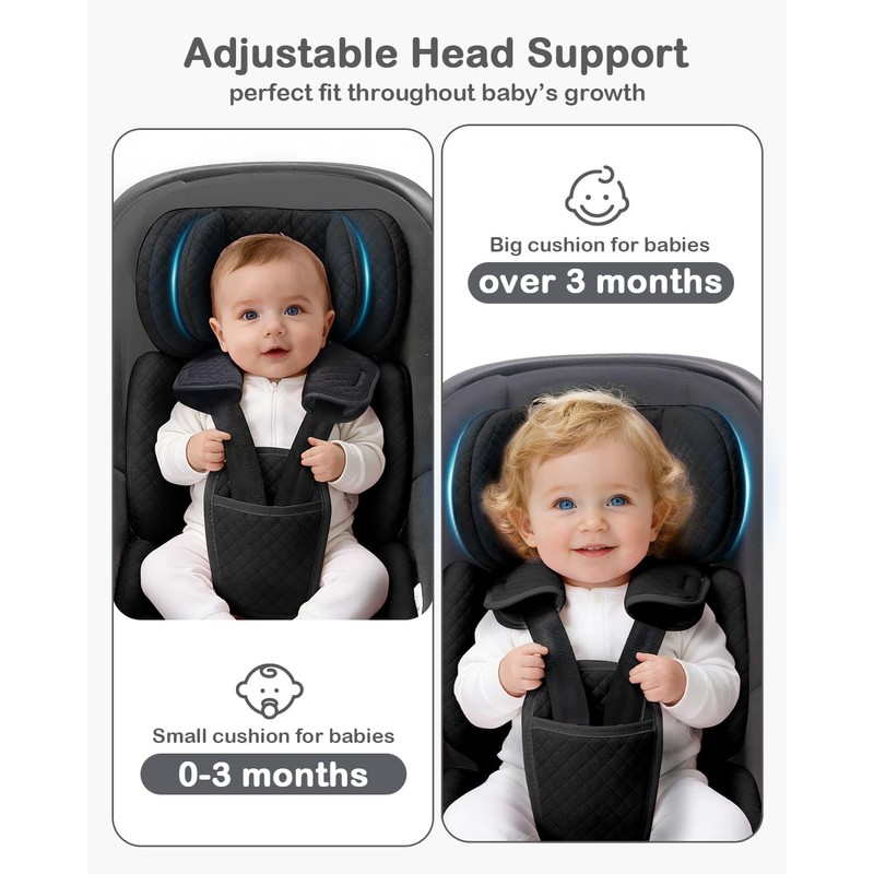Rsotone Infant Car Seat Insert Adjustable Head Support for Preemie