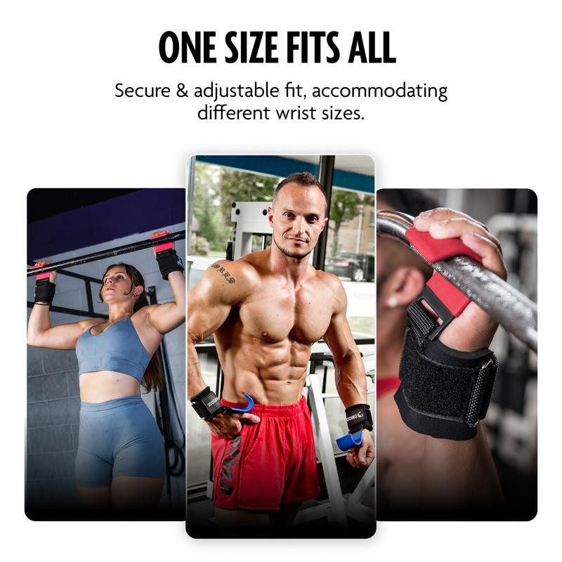 DMoose Weight Lifting Hooks for Heavy Duty Workouts - Color: