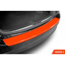 Luxshield Car Bumper Protector Set for Mazda 6 Tourer 3 (III) GJ/GL I 2018-2024 - Rear Bumper guards for cars, anti scratch, Paint Protector For Sill Lip - Carbon Black