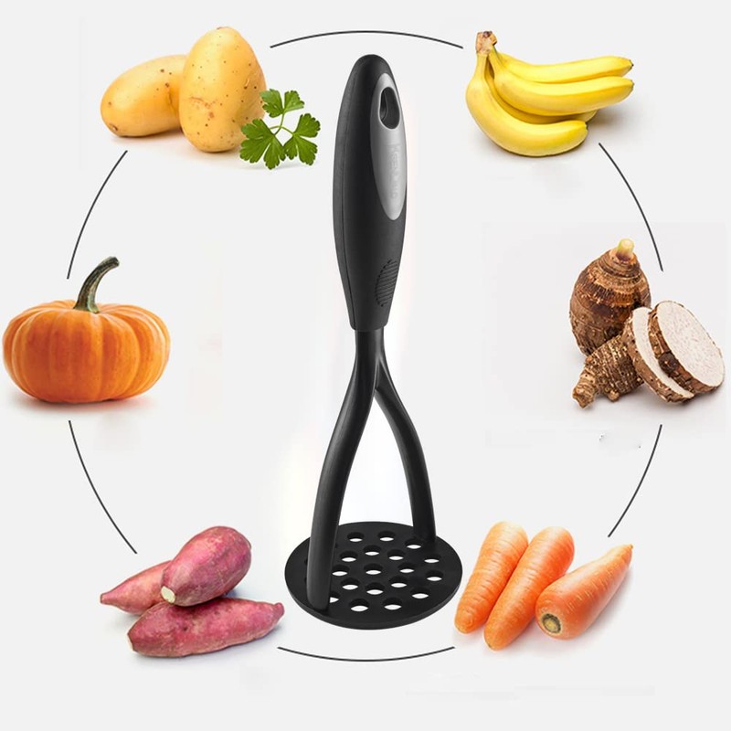 KSENDALO Potato Masher Kitchen Tool,Nonstick Bean Smasher Food Masher with