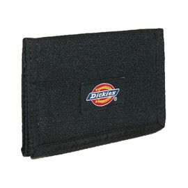 Dickies Men's Nylon Trifold Wallet, Black Fabric, One Size