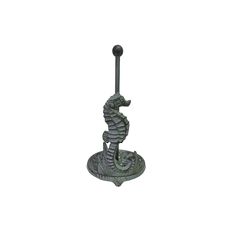 De Leon Collections Cast Iron Seafoam Green Sea Horse Coastal