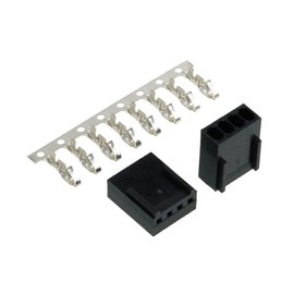 Phobya Fan Power Connector 4-Pin PWM Connector with 4 Pins - 2 Pieces Black Cable Connector