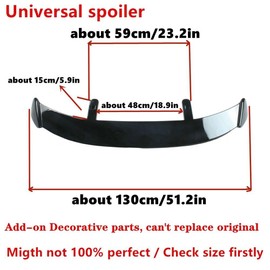 MUTUSAISI Fit for Fiat 500 2012-2019 Rear Window Roof Spoiler Modified Wing ABS Glossy Black