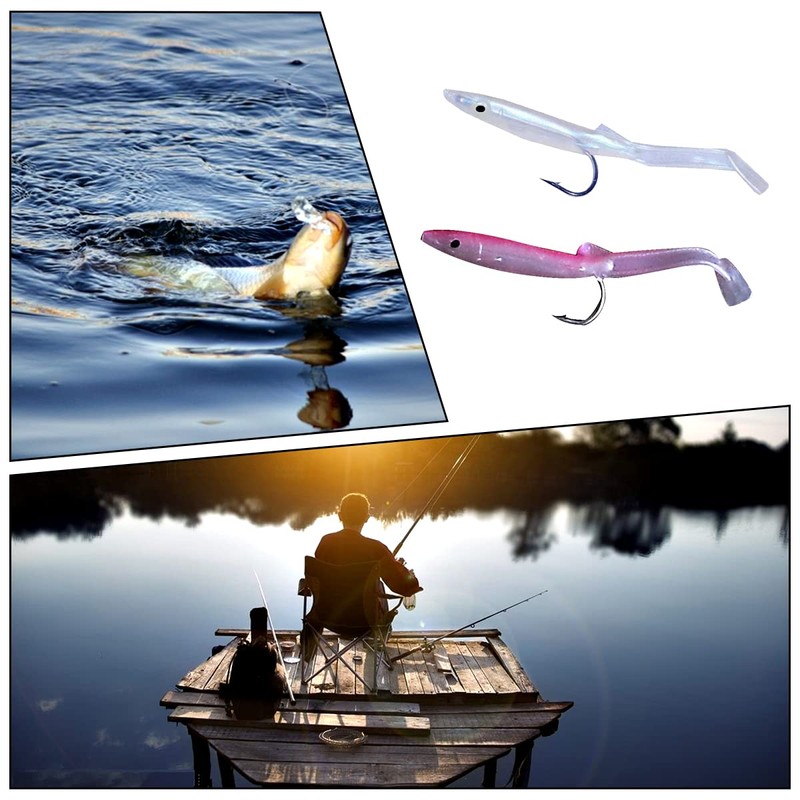 10 Pcs Sea Eel False Fishing Baits Soft Plastic Sea