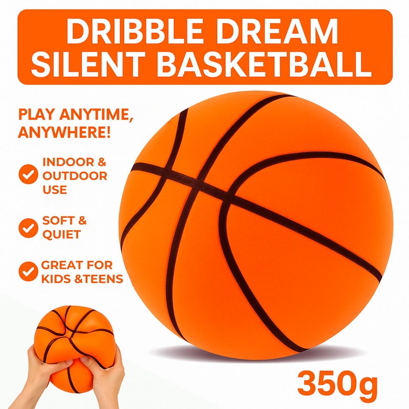 HomeSmile Silent Basketball - Size 7 (29.5''), Dribble Dream Silent