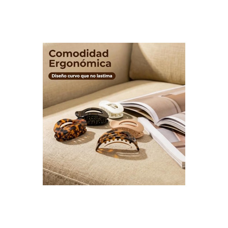8pcs Horquillas Planas para Cabello,Broches para cabello de mujer,Pinzas para