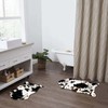 YULUOSHA Cow Cute Bath Mat, Faux Rabbit Fur Non-Slip Shaggy