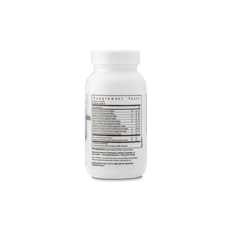 Nanominerals Cápsulas Queladas Calcio Magnesio Zinc Chelated Calcium Magnesium Zinc