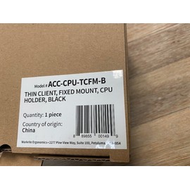 Workrite ACC-CPU-TCFM-B Thin Client CPU Holder, Black (NEW)