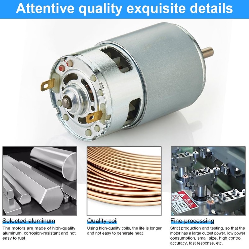 ChgImposs 2PCS 775 DC Motor 12-24V 12000RPM Large Torque Micro