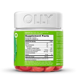 OLLY Metabolism Gummy Rings, Apple Cider Vinegar, Vitamin B12, Chromium, Energy and Digestive Health, Chewable Supplement, Apple Flavor - 30 Count