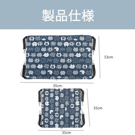 BLOOPIC Cat Hammock, Cat Hammock, For Cages, Thin, Perfect for Spring and Summer, Washable, Pets, Playground, Breathable, Sun-soaking, Cat Paw Pattern, Checkered Pattern, Load Capacity 22.0 lbs (10 kg