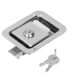 Tbest Travel Trailer Lock, RV Door Lock Travel Trailer Lock Stainless Steel Flush-Mounted Paddle Handle RV Door Lock for Tool Box Cabinet Electric Box