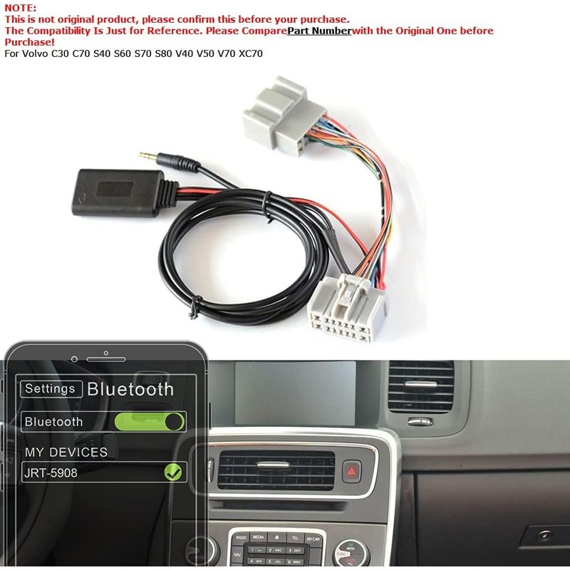 weevoo Car Bluetooth Aux Adapter Cable Radio Cars Electronics Accessories