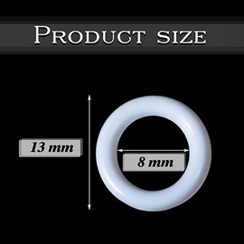 zalati Curtain Rings 100pcs 13mm O-Shape Plastic Rings for Roman Blind Shades - White