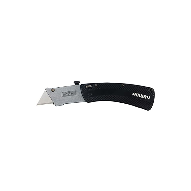 ALLWAY SWK Switchback Folding Utility Knife with Integrated Blade Guard