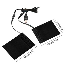 HOVCEH 5 V 22mm Heated Grips Motorbike Bicycle Heated Grips Overgrips - Intelligent Three-Stage Temperature Control Motorcycle Heated Hand Bar Universal 1 Pair (USB Handle Heating)