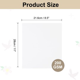 Rebower 25 Sheets Parchment Paper Aged Look Stationery 200GSM Vintage Paper Sheet, [for Certificate, Invitation, Envelope] - 8.5 x 11 Inch/White