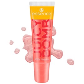 essence Juicy Bomb Shiny Lip Gloss No. 103 Orange Shiny Radiant Fresh Shimmering Vegan Alcohol Free Parabens No Microplastic Particles, Pack of 1 (10 ml)