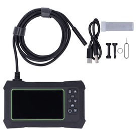 Dual Lens Industrial Endoscope ABS 1080P Digital Inspection Camera Waterproof Industrial Borescope Green Black 5m