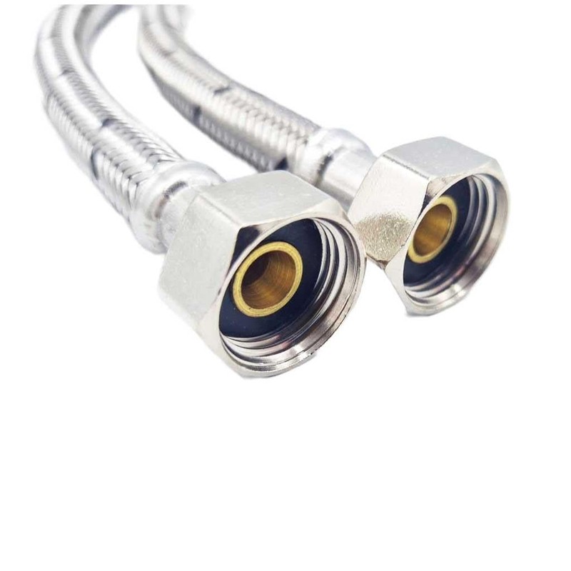 Pair of Flexible Hose Pipe Connectors Tails 1/2" x 15mm