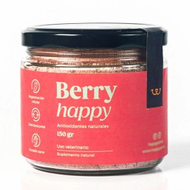 Happy Pal Berry Happy I Vitaminas Naturales Para Perros y Gatos. Apoyo al Tracto Urinario. Contiene Arándano, Granada y Antioxidantes. Suplemento Natural para Mascota