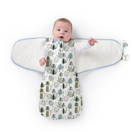 Teruko Baby Swaddle Blanket 2.5 Tog (UK Company) Toddler Swaddle 2.5 Tog 0-6 Months Newborn Swaddle Sleeping Bag Newborn Gifts (Floral Forest, 0-6 Months)