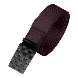 WedDecor Nylon Webbing Heavy Duty Quick Release Tactical 1.5” Belt for Hiking, Outdoor, Work, and Casual Use, Combat Belt for Cargo Pants, Tactical Belt for Military Wear, Sports, Golf Web Belt, Brown
