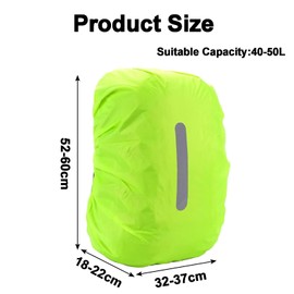 LIURFLNC Rain Cover Backpack, Backpack, Rain Cover, Waterproof School Bag, Rain Cover with Reflective Strips, School Bag, Bicycle Bag, Rain Cover for Outdoor Hiking Camping