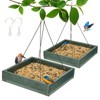 Kingsyard 2 Pack Platform Bird Feeder Tray for Outdoor Hanging