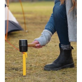 Coghlan's Tent Peg Mallet with Durable Rubber Head and Tent Stake Puller for Camping, Hiking, and Outdoor Adventures - Lightweight, Portable Tool for Easy Tent Setup and Secure Peg Placement