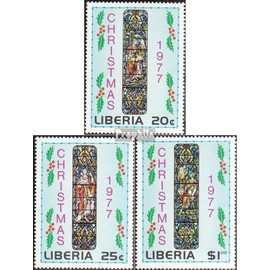 Liberia 1044-1046 (complete.issue.) fine used/cancelled 1977 christmas 77 - Church window (Stamps for collectors) Christmas