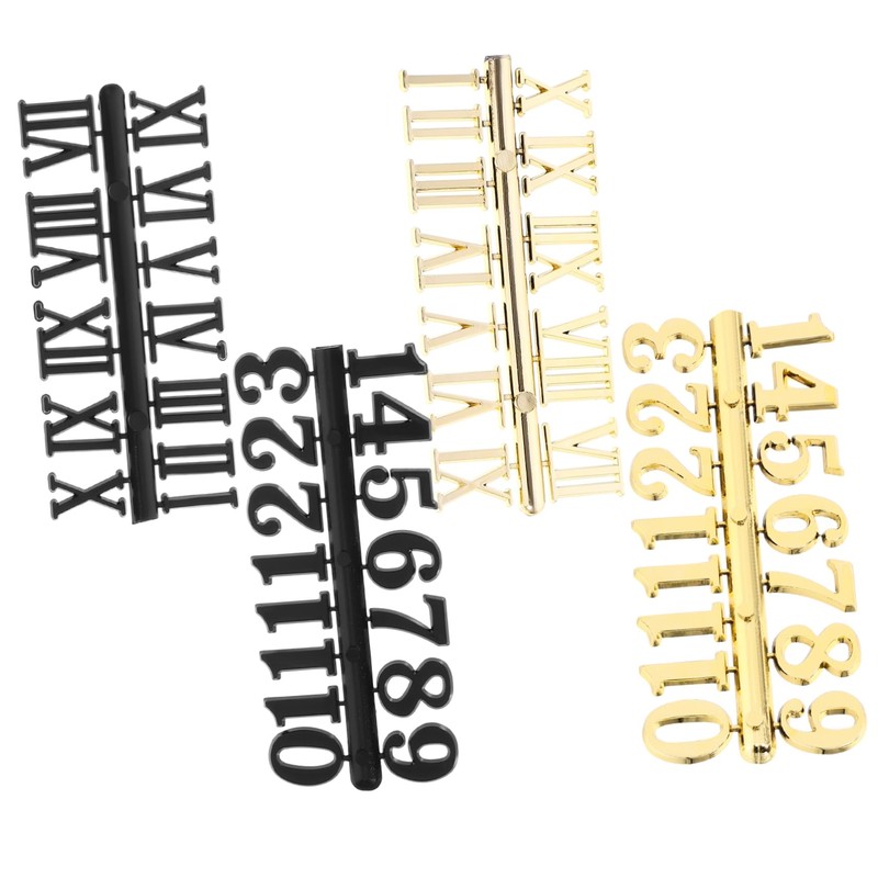 TEHAUX 12 Sets DIY Clock Number of Roman Arabic Numbers