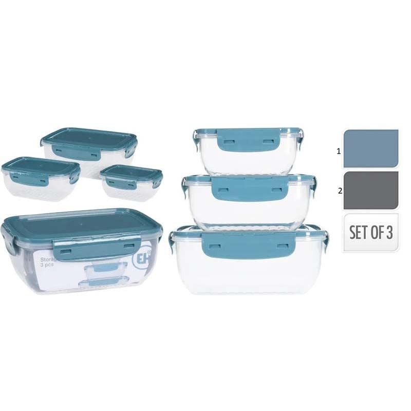 OrionMart Food Storage Containers with Lids Rectangular Plastic Lunch Boxes