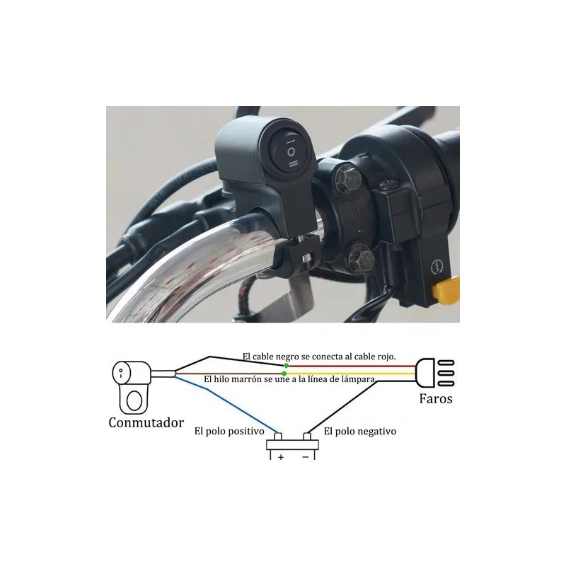 2pcs Switch Pasos Off Aluminio Manubrio Bici Moto