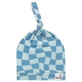 Baby Beanie Hat Top Knot Stretchy Soft "Miles" by Copper Pearl