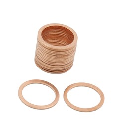 TUCKBOLD 18mm Inner Dia Copper Automotive Engine Washers Plate Gaskets Rings 20pcs Automotive Parts