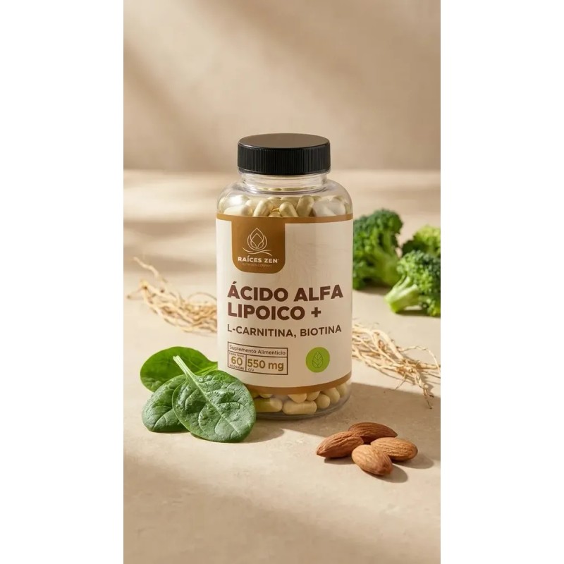 Ácido Alfa Lipoico Raíces Zen Nutrition Company Ala 550mg 60