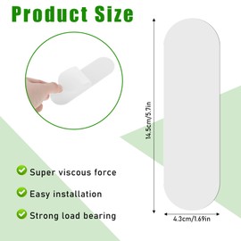 5Pcs Self Adhesive Strips Paper Towel Holder Adhesive Replacement Adhesive Strips Paper Towel Holder Under Cabinet Adhesive Strip Replacement, 5.7 x 1.7 inch